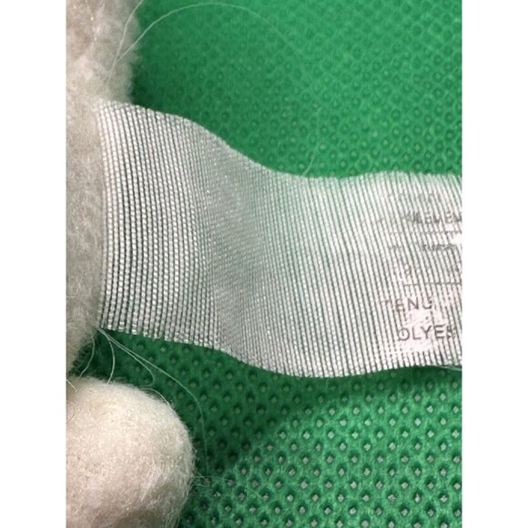 Vintage White Wool Easter Bunny Rabbit 4” To 5” Plush Stuffed Animal No Brand - Picture 7 of 15